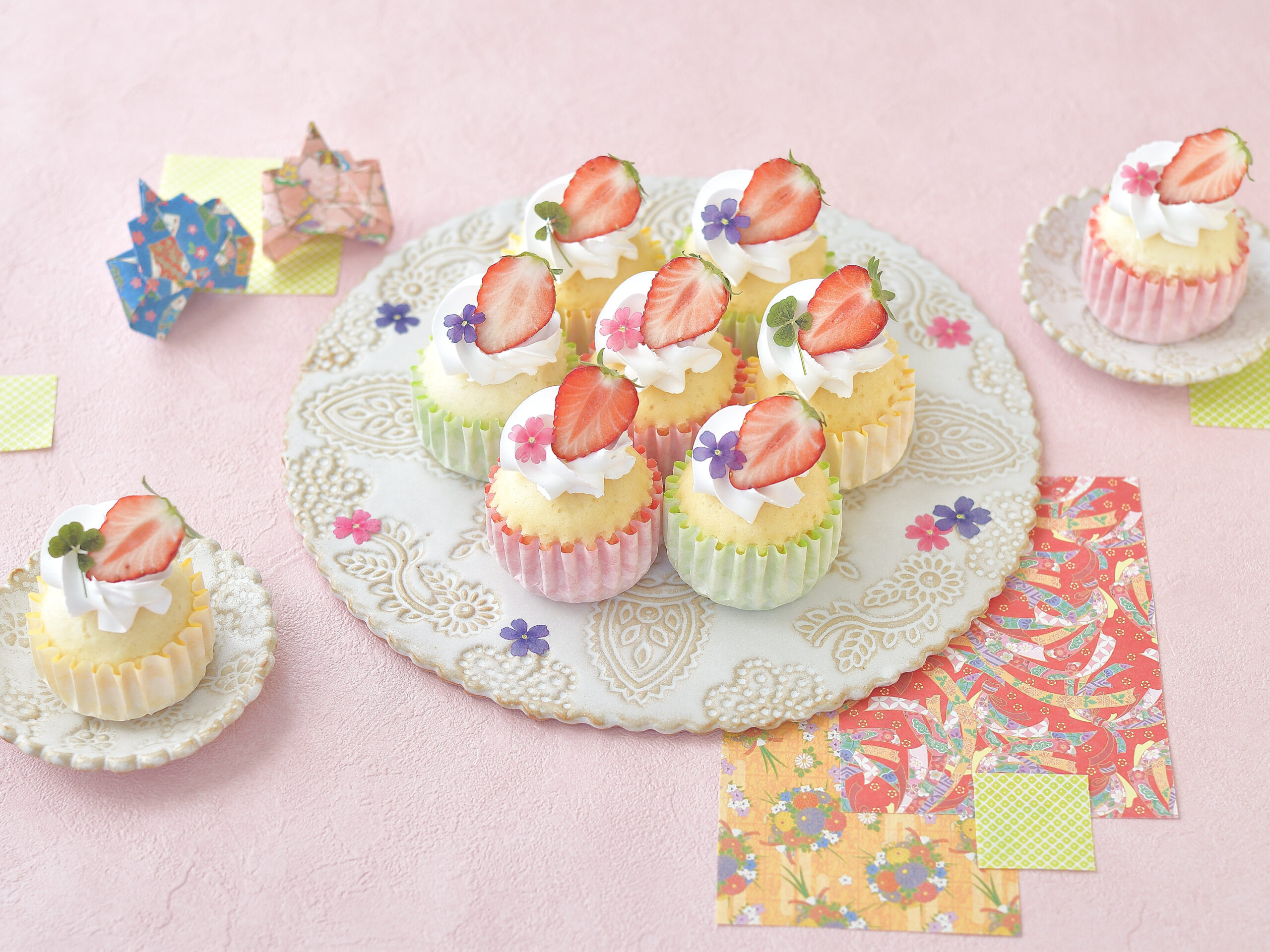 雛祭り甘酒ミニ蒸しケーキ